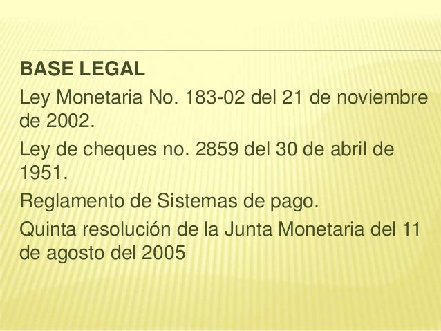 ley de cheque 2859